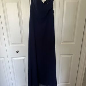 Elegant Navy Blue Evening Gown